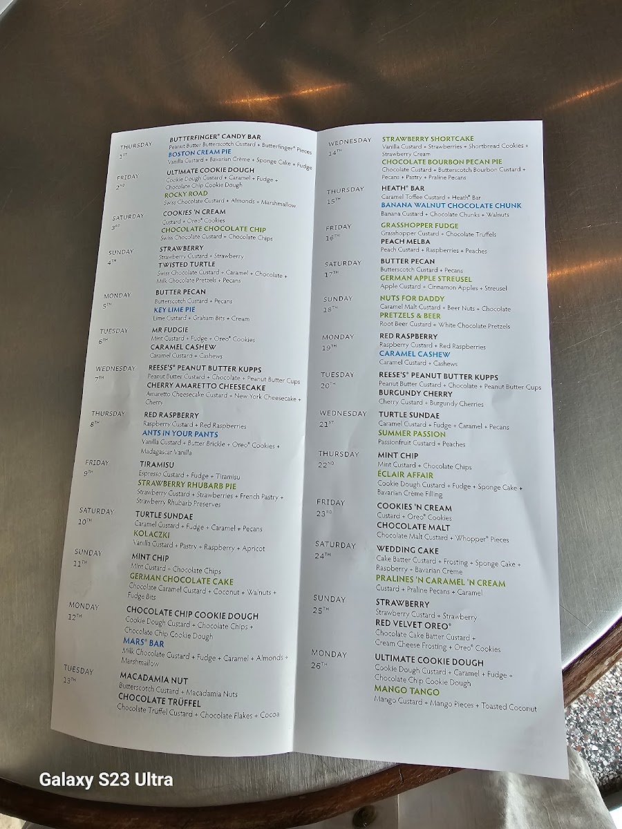 Kopp's Frozen Custard Menu - Image 5